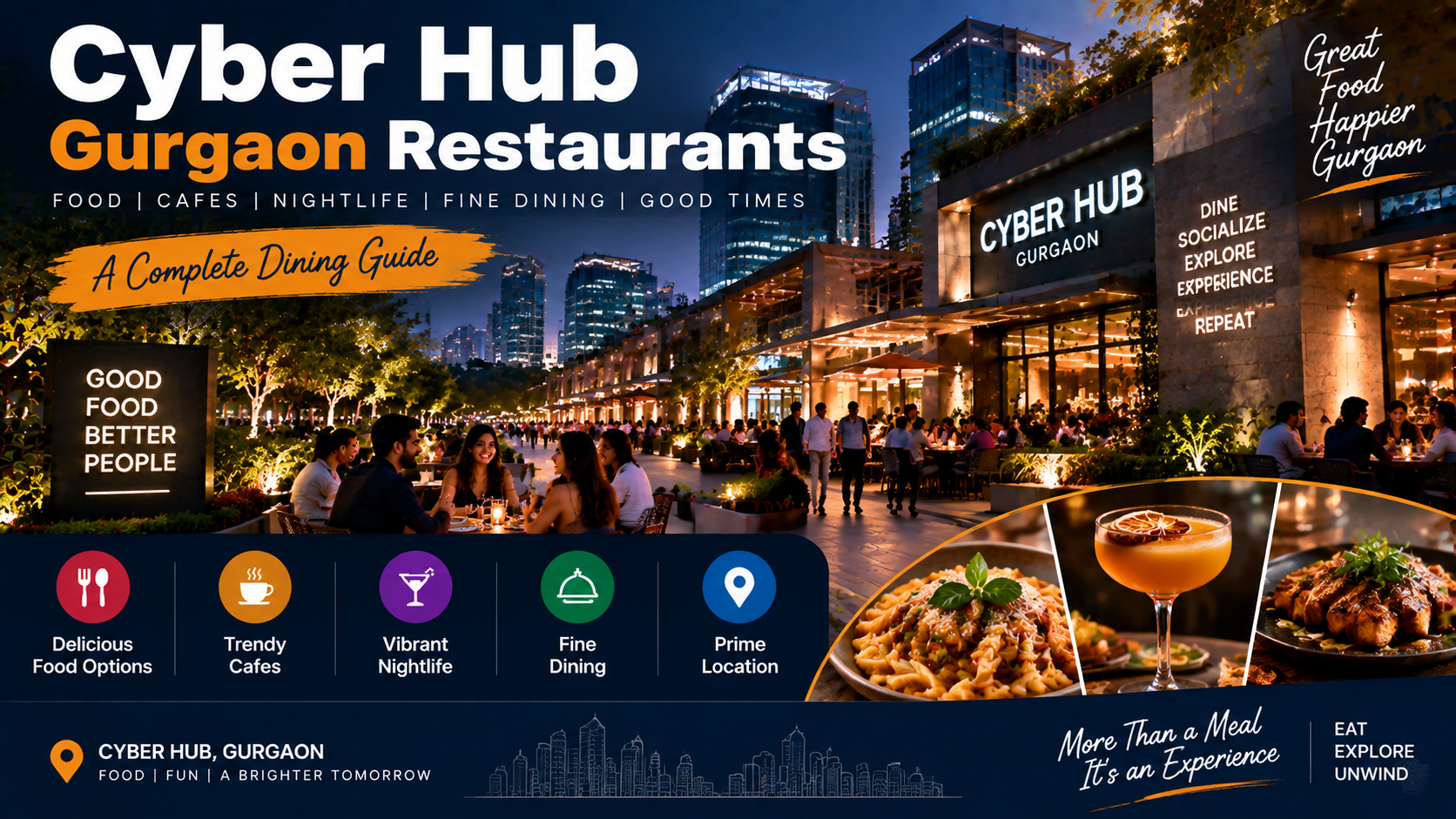 Cyber Hub Gurgaon Restaurants: Best Places to Eat and Enjoy Food