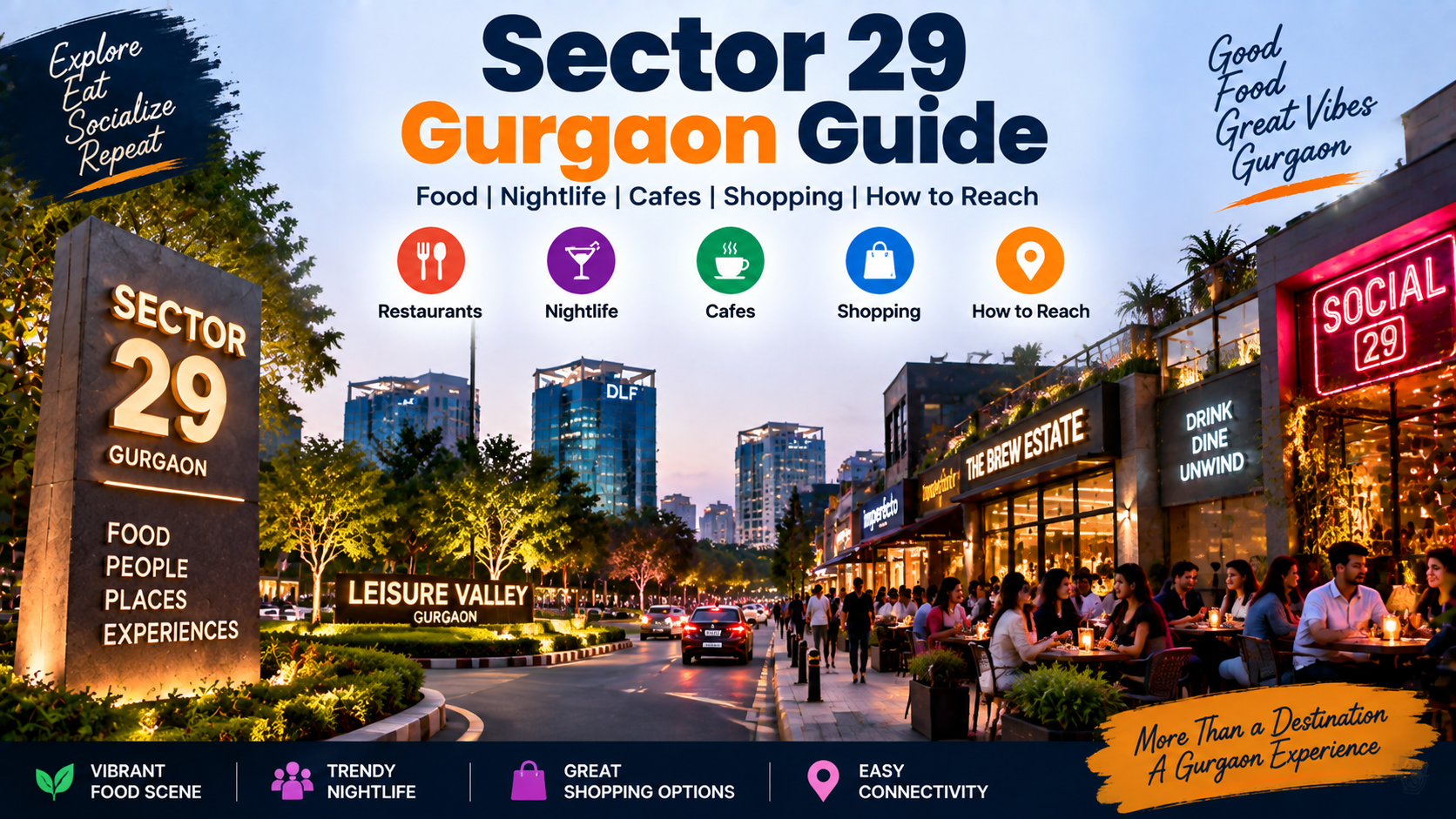 Sector 29 Gurgaon: Complete Area Guide, Restaurants, Nightlife and Things to Do